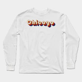 retro vintage Chicago Long Sleeve T-Shirt